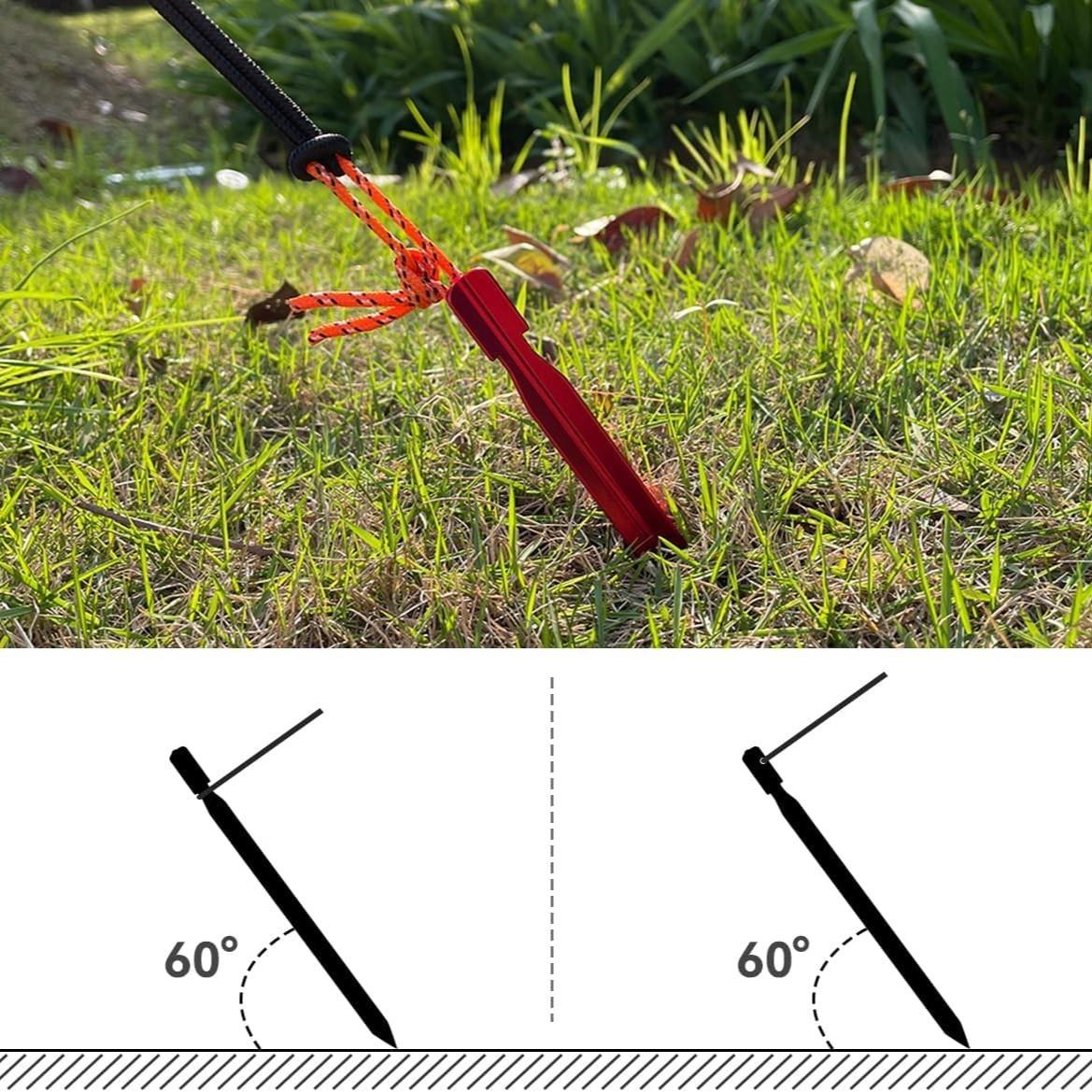 18cm/7in Aluminium Alloy Tent Pegs, 10pcs Camping Ground Nails, Camp Picnic Tent Stakes, Hiking Beach Sunshade Tarp Tent Nail