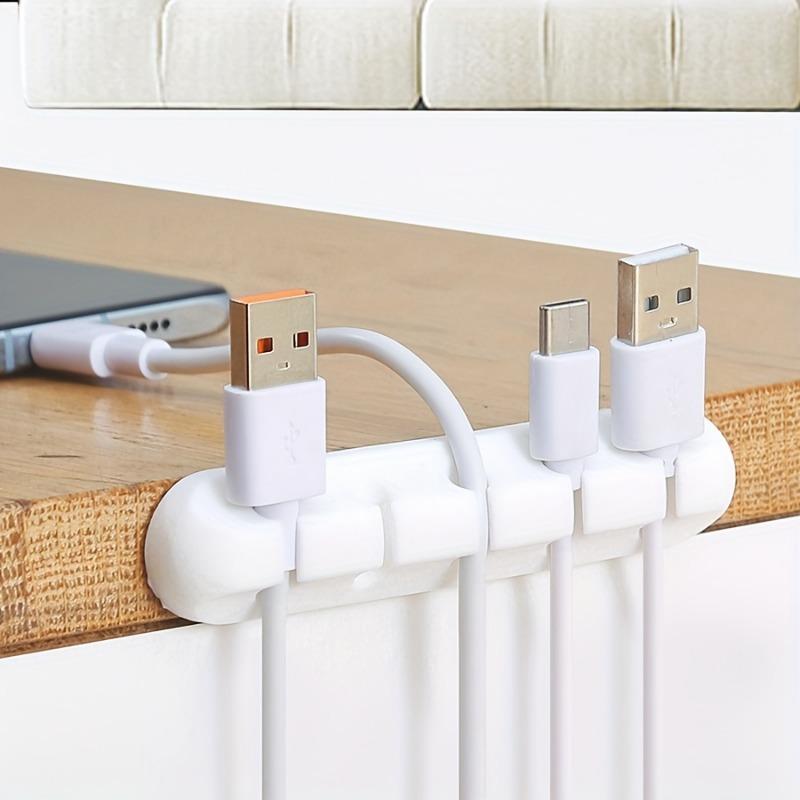 A desktop data cable storage and organization device, a charging desktop cable protector for cable storage and organization, Desk Organizer Tidy