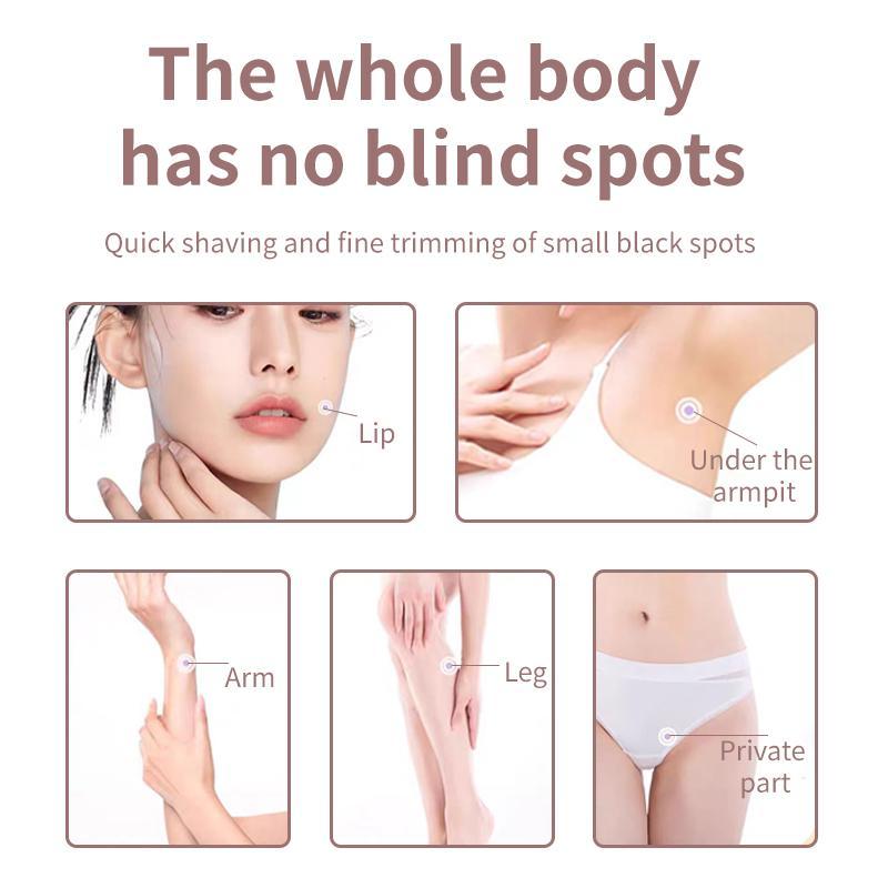 Electric Bikini Trimmer for Women, Rechargeable 2 in 1 Body & Facial Hair Removal, Waterproof Wet & Dry Use Trimmer for Women, Winter & New Year Gift, Valentine's Day Gift, Cordless Hair Trimmer