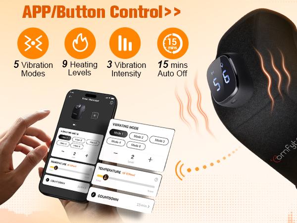 Portable Knee Massager with Heat 9 Heat 5 Vibration 3 Intensity, Christmas Gift for Mom Dad