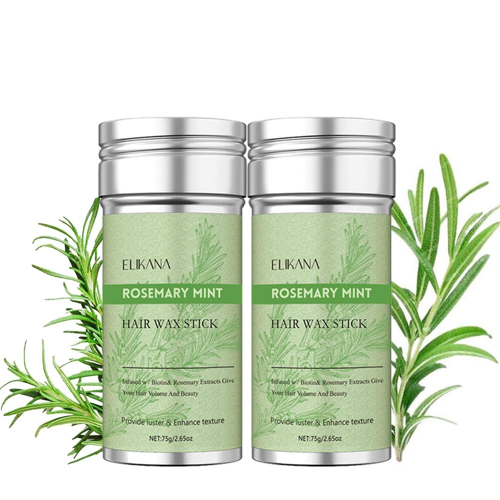 Rosemary Hair Wax Stick, for Damaged Hair and Split Ends, Smooth Hair Wax for Men and Women, Anti-Frizz and Volumizing, Hair Styling Wax, Hair Setting Agent.