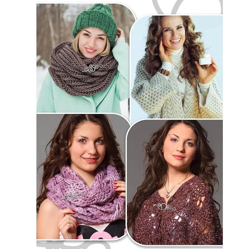 3pcs Shawl Pin Set for Women, Celtic Crossed Knots, Handmade Scarf Pin, Sweater Brooch, Cloak Pin, Ideal for Christmas and Valentine's Day