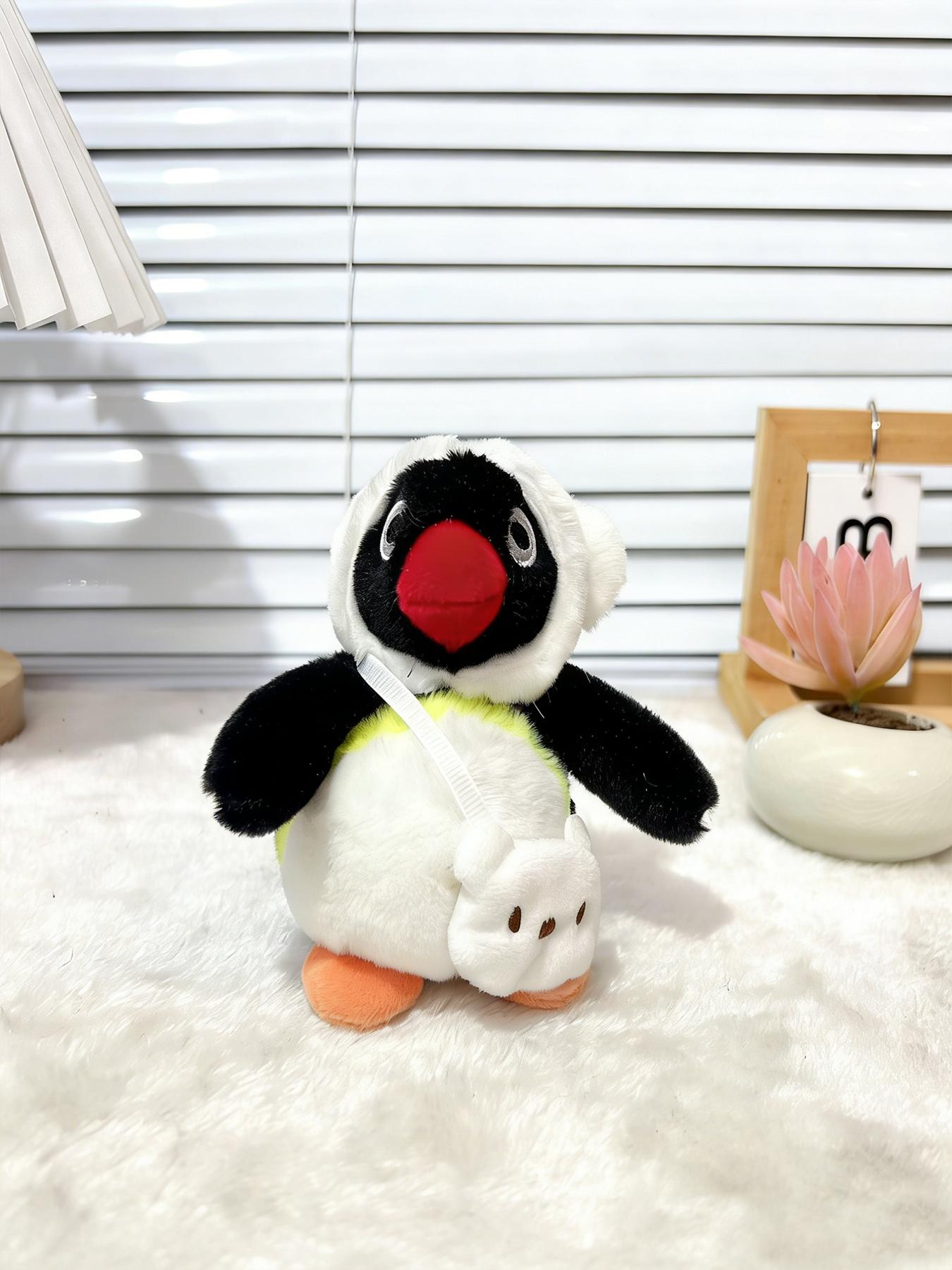 Cute Pingu Plush Keychain, Creative Gift, Hanging Decoration, Cartoon Doll Bag Charm