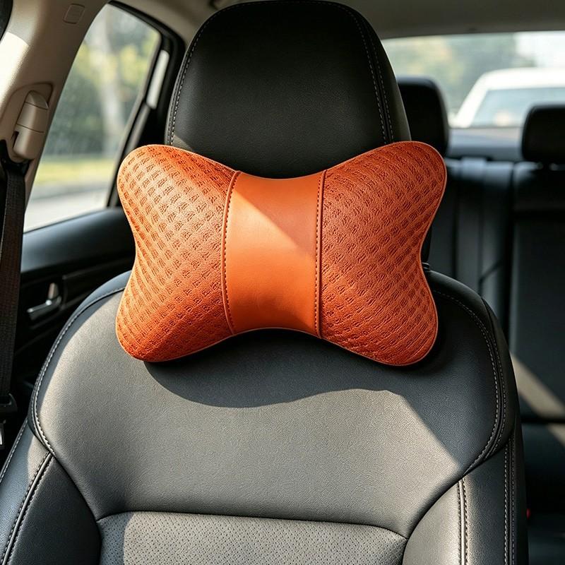 1pc Car Ice Silk Headrest, Breathable Neck Pillow, Lumbar Support Pad, Interior Accessories, Car Seat Headrest, Auto Accessories, Automotive