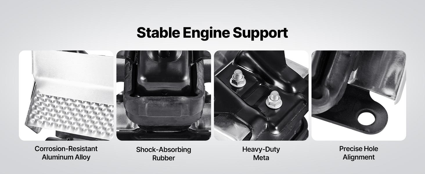 VEVOR Engine Motor Mount Kit Replacement, Set of 2, Compatible with 2007-2013 Chevrolet Silverado 1500 5.3L V8, Replace OE# A5365, A5365, Secure Support, Left and Right Front Mounts