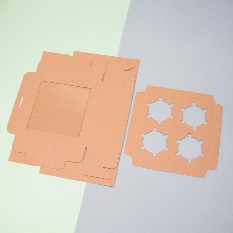 20/15/10/5/1pcs 4/6 Pack Clear Window Muffin Boxes, Kraft Paper Cupcake Containers for Bakery Desserts.needoh.paper plates