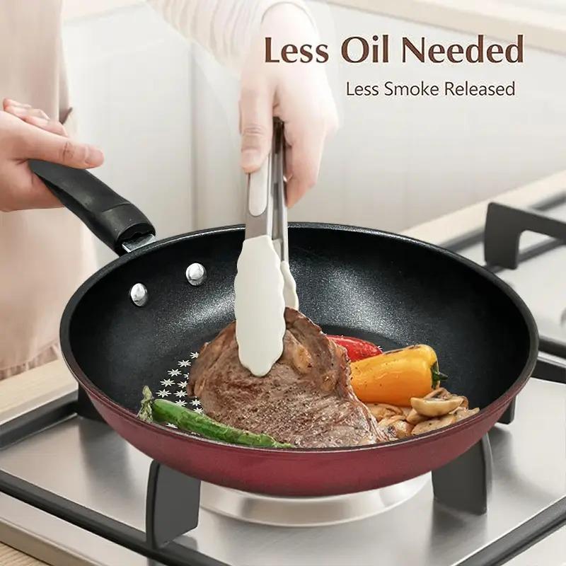 Cast iron non-stick frying pan, dishwasher washable, lightweight smokeless frying pan, suitable for gas stoves and flat stoves, suitable for frying steaks, pancakes, and making breakfast