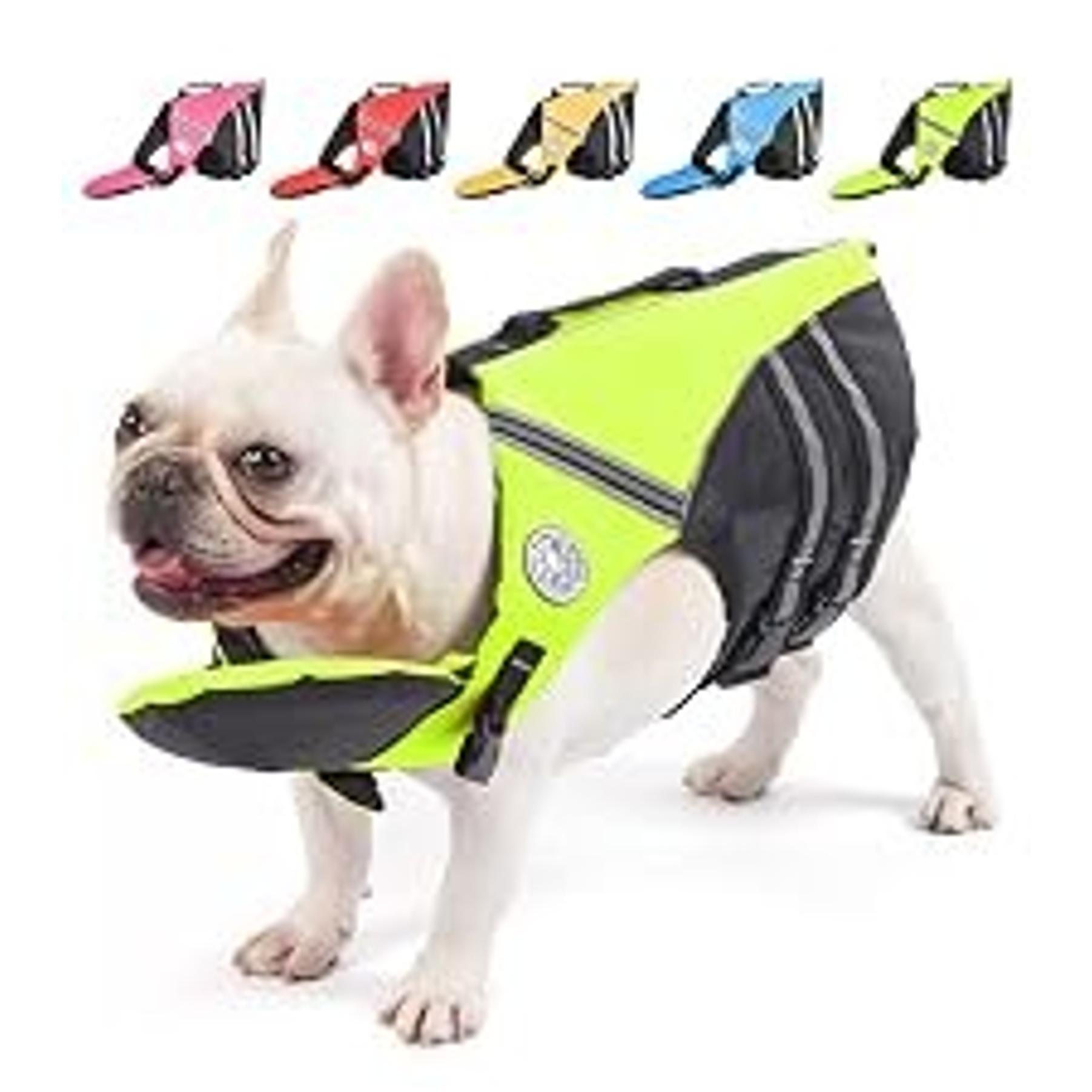 Dog Life Jacket, Cute Wings Adjustable Dog Life Vest with Chin Float and Handle for Swimming Boating Reflective High Buoyancy Swim Float Vest for Small Medium Large Dogs (Pink, M)