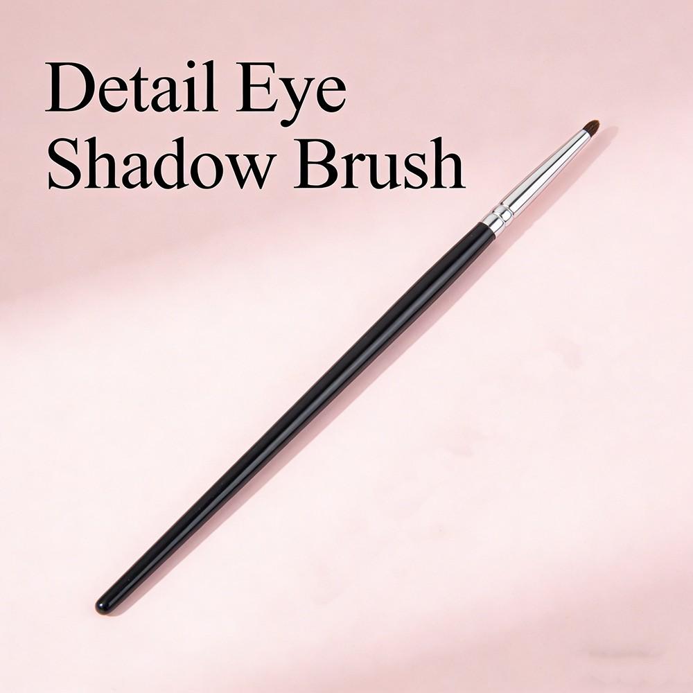 Detail Eye Shadow Brush, Makeup Brush for Smudge Eyeliner, Horse Hair Round Head, Precise Eyeshadow Makeup Tool, 1pcs