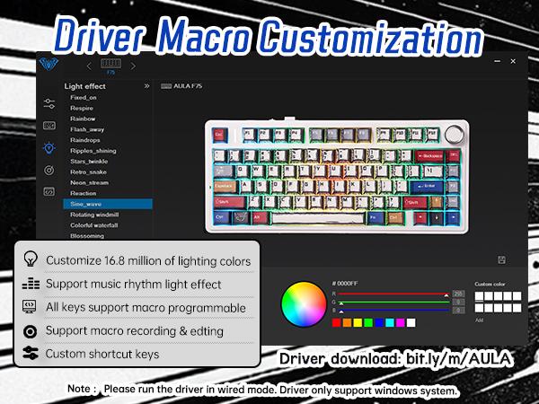 Aula F75 Mechanical Keyboard, Wireless RGB Backlit Gaming Keyboard w/Hot-Swap Socket & Knob, Gasket Mount Pre-lubed Reaper Switches, Bluetooth/2.4GHz/Type-C, Creamy Sounding Manga Keycaps Aula F75 Mechanical Keyboard, Wireless RGB Backlit Gaming Keyboard w/Hot-Swap Socket & Knob, Gasket Mount Pre-lubed Reaper Switches, Bluetooth/2.4GHz/Type-C, Creamy Sounding Manga Keycaps