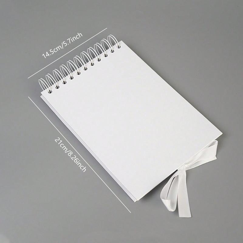 1 book 60 page (30 sheets) scrapbook album, anniversary album, meaningful DIY handmade gift, kraft paper scrapbook album for wedding guests and anniversaries, family DIY scrapbook, craft paper DIY, birthday gift (white), Scrapbook Photo Album