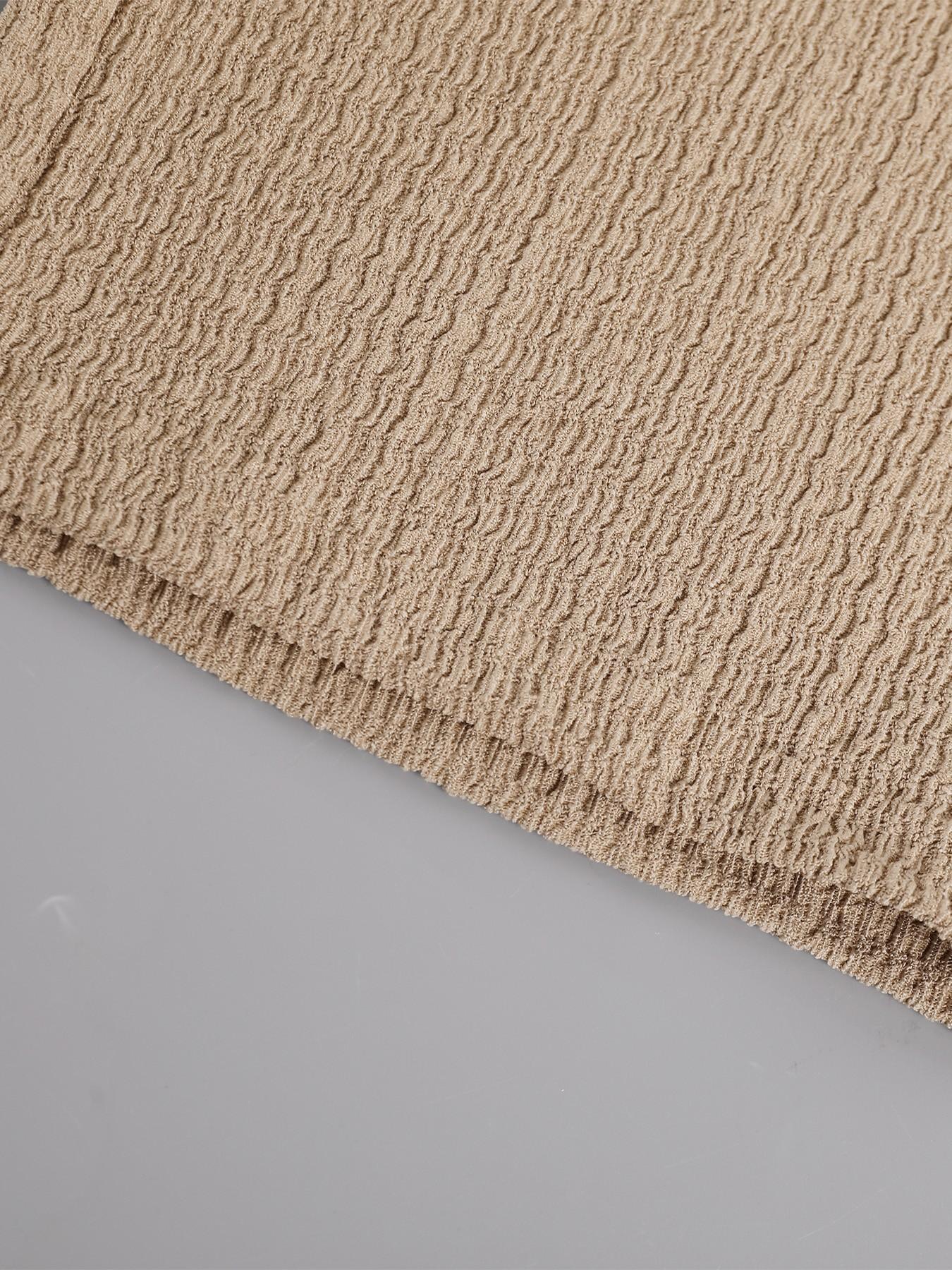 Men's Khaki Textured 2-Piece Loungewear Homewear Set - Short Sleeve Collared Shirt & Drawstring Waist Pants, Lightweight Breathable Fabric, Relaxed Fit for At-Home Lounging, Lazy Weekends & Casual Evenings