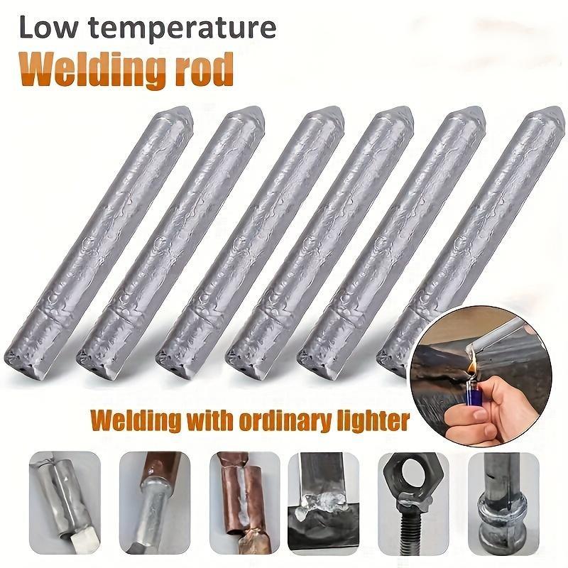 6pcs Low Temp Welding Rods, Quick Melting for Water Tower & Pipe Repair, Durable Construction, Easy Application