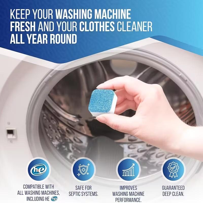 Automatic Washing Machine Tub Cleaner, Dishwasher Stain Remover Tablets, Effective Cleaning Agent for Home Appliances