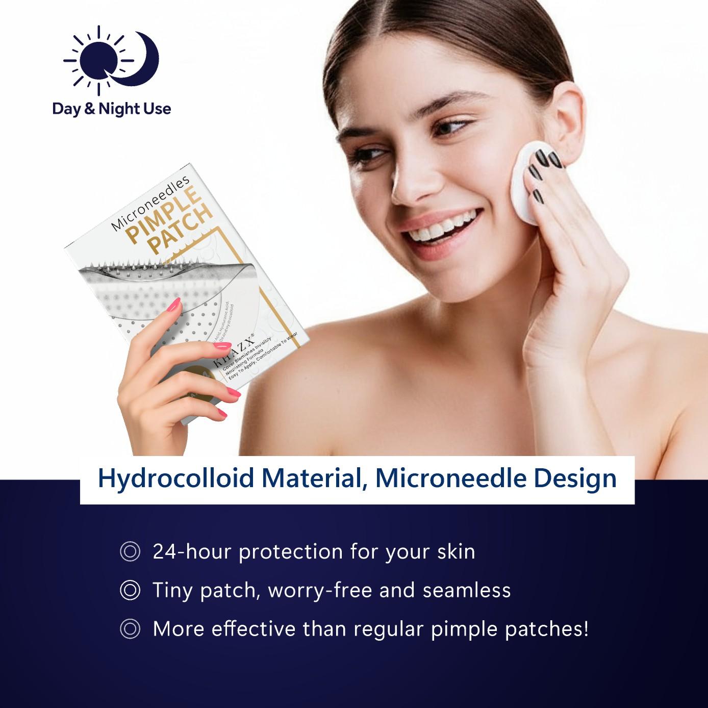 12/24 Pcs Micro Needle Acne Patch, Contains Salicylic Acid Hyaluronic Acid Tea Tree Oil, Single Pack Acne Care, Anti-Acne Treatment