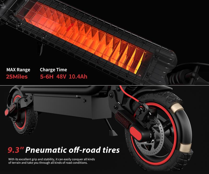 【Valentine's Day】Electric Scooter, 800W/500W Motor, 28MPH/25MPH,28 Miles/23 Miles,10' Pneumatic Tires, LED Screen Design, Double Suspension, APP Control, Electric Scooter Adults for Commuting/Playing