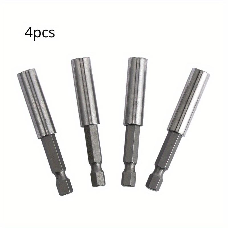 4pcs Magnetic Extension Socket Drill Bit Holder Hex Power Tools, Improve Your Power Tool Efficiency, Screwdriver Bit Holder Quick Release Hex Shank Drill Bit Extender Adapter Set for Screws Nuts Drill