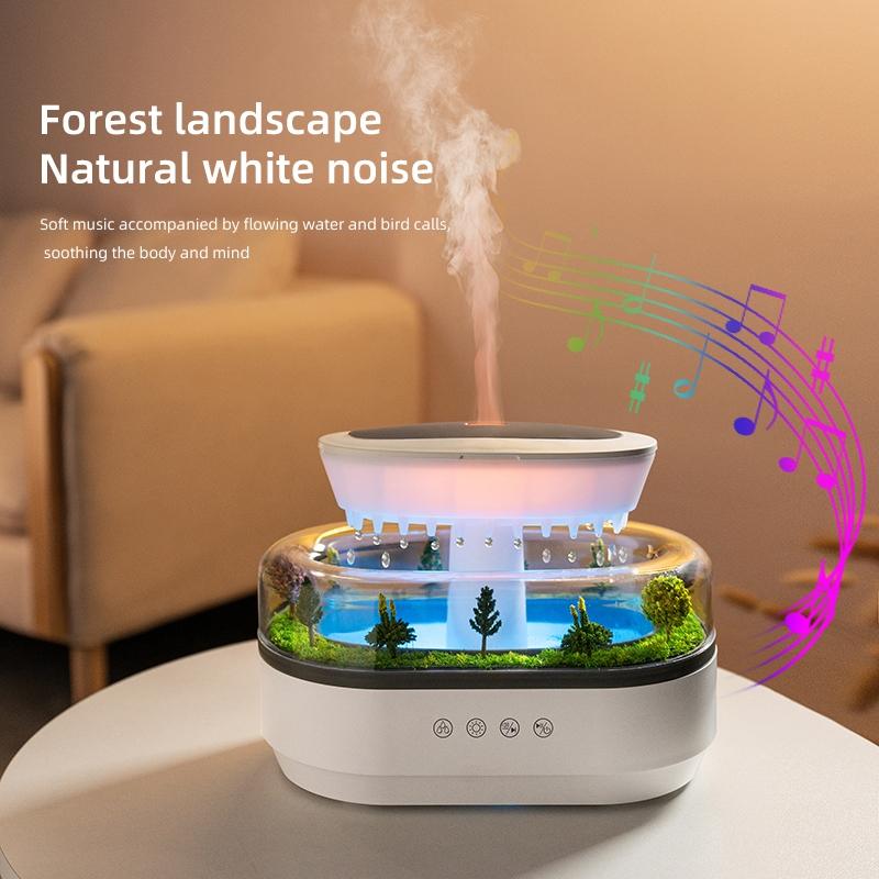 Raindrop Aroma Humidifier Diffuser with Cool Mist & Rainfall Ambience 8 Color-Changing Night Light USB-Powered Silent Mist Sprayer for Home & Work Raindrop Aroma Humidifier Diffuser with Cool Mist & Rainfall Ambience 8 Color-Changing Night Light USB-Powered Silent Mist Sprayer for Home & Work