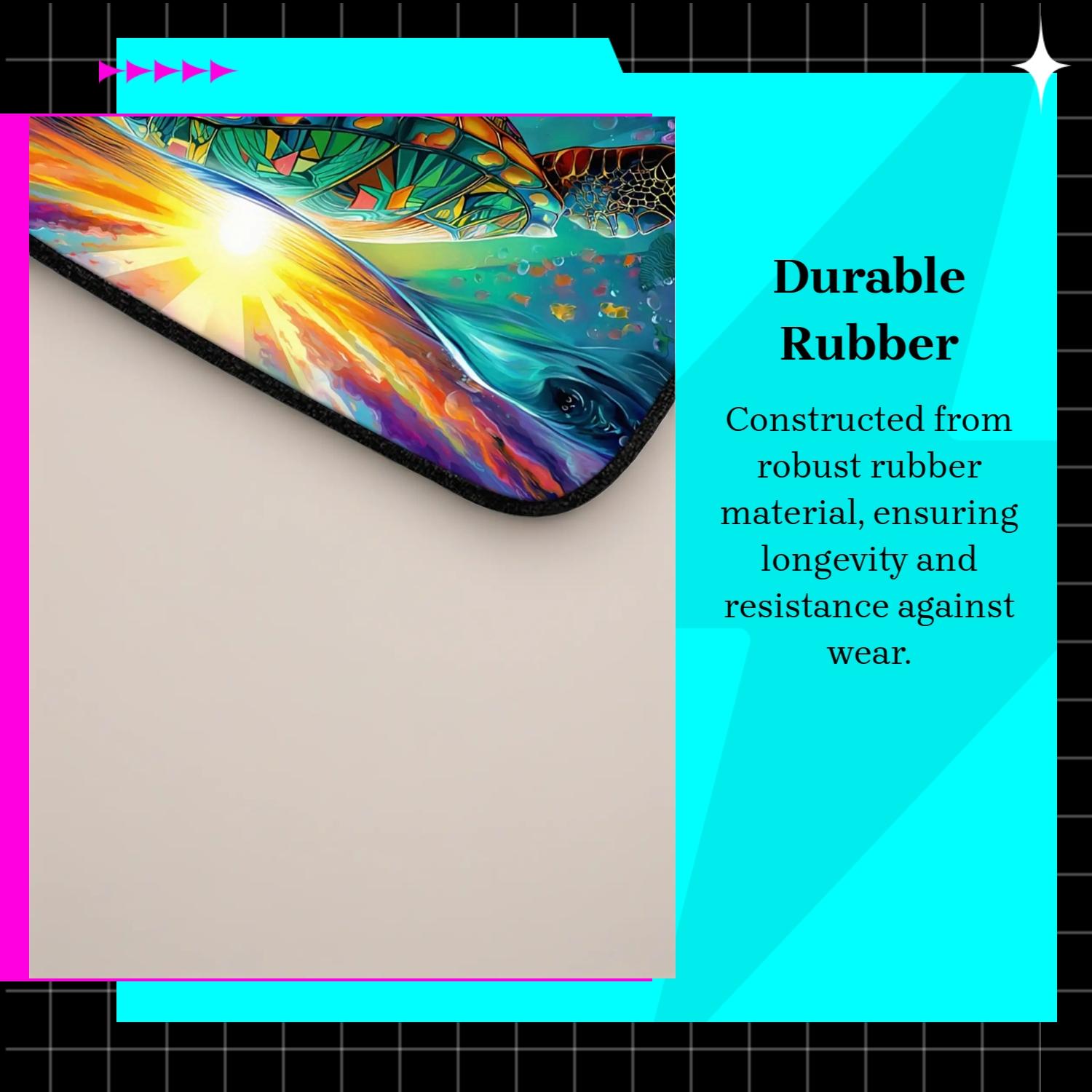 One Piece of a Vibrant Sea Turtle Design Featuring a Sunrise Over The Ocean, Perfect for Car Trunk. This SUV Mat, Car Floor Mats, Serves As an Easy-To-Clean Floor Cover for Camping Gear, Sports Equipment, Making It Ideal for Family Outings