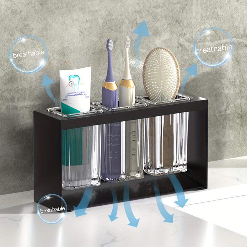 1 bathroom sink drain storage rack, bathroom electric toothbrush holder, multifunctional toothbrush toothpaste storage rack, bathroom accessories