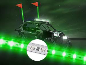 Nilight 1PCS 3FT LED Whip Light with Aluminum Base Green Color Safety Warning Pole Lighted Antenna Whips for RZR Polaris Dune Buggy Off-Road Truck UTV ATV Lighting Outdoor  dealsforyoudays