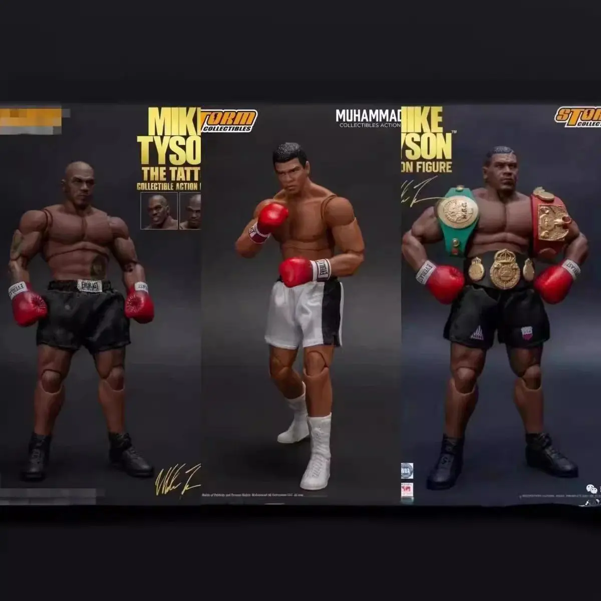 Storm Toys Boxing Tyson Boxing Boxer Champion Mike Tyson Three Head Face Model Collectible Model Toys