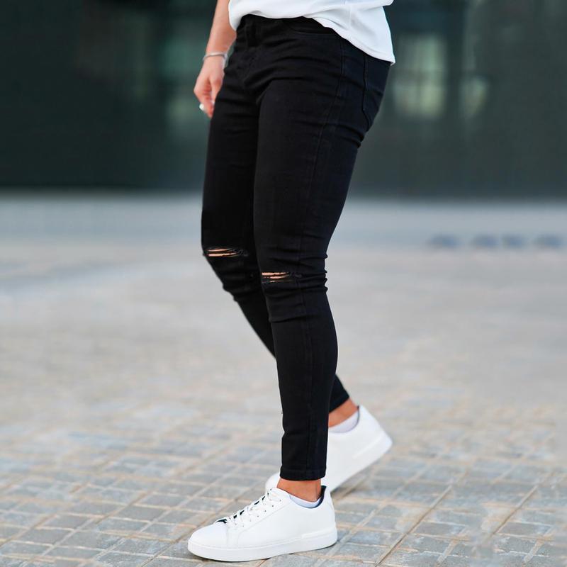 GINGTTO Men's Skinny Jeans Stretch Ripped Tapered Leg