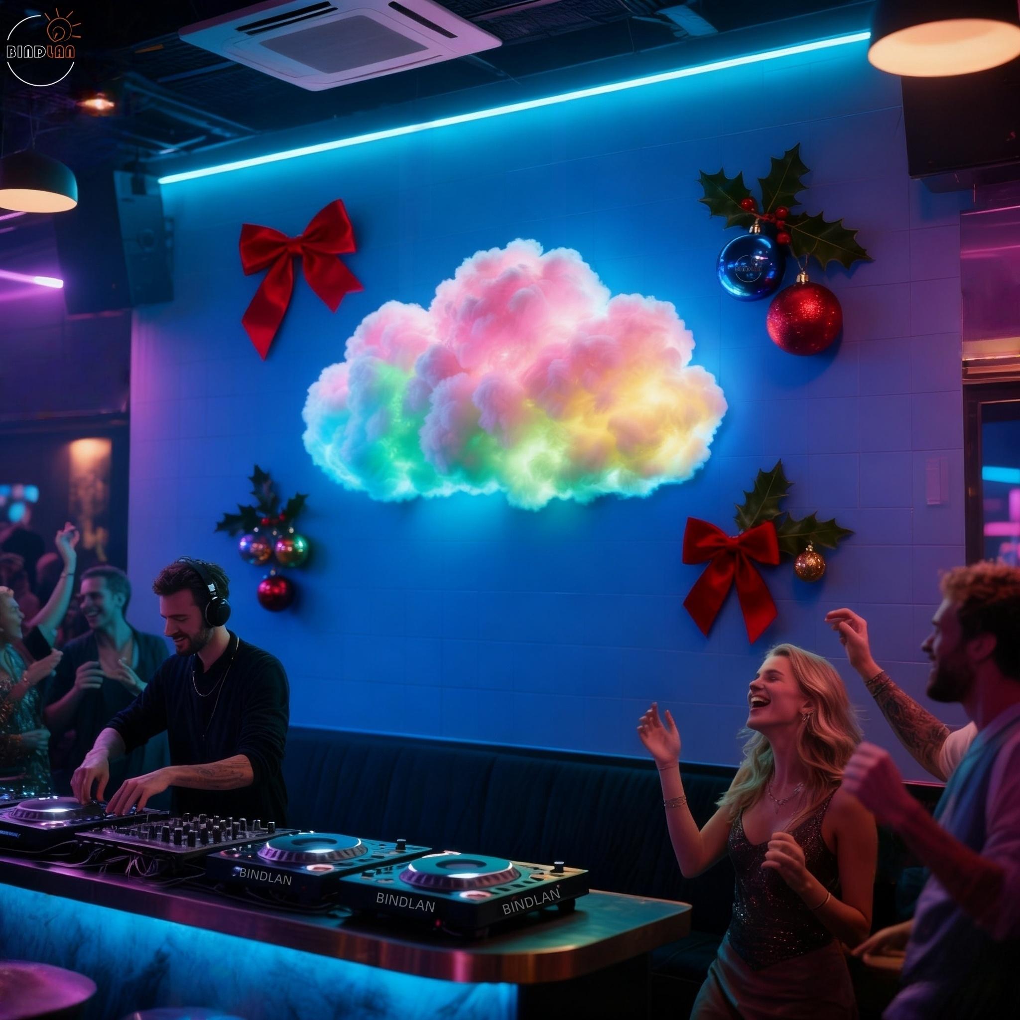 1pc 3D Thundercloud Light, Music Sync Smart Lamp, RGB Color Changing LED Strip, USB Powered – DIY Shapable Cloud Light for Bedroom, Gaming Room, Birthday Party Ambiance. Festival Decor, Wall/Ceiling Night Light, Background Lamp, Home Bedroom Lighting.
