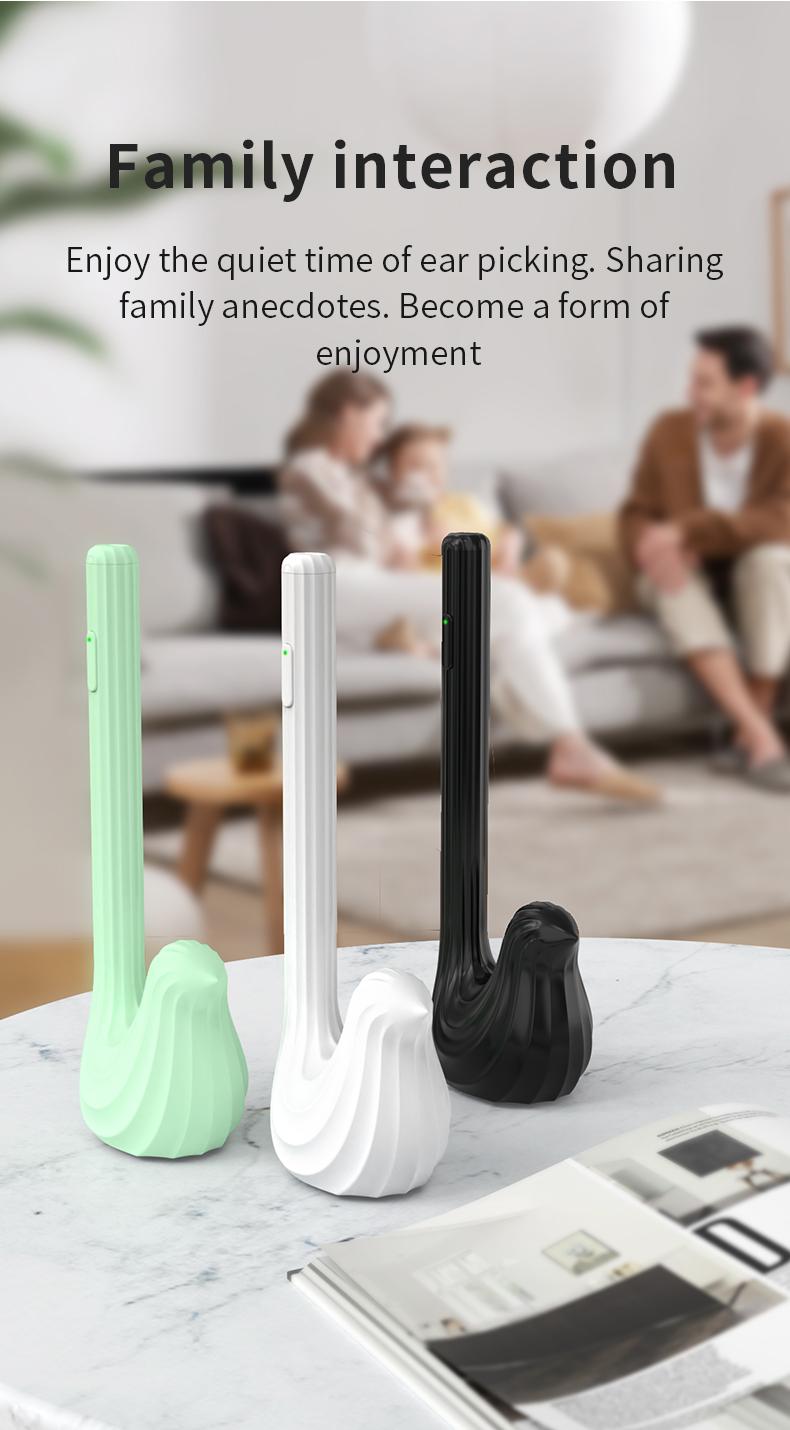 TikTokShopRestock-Earwax removal tool kit with camera, portable 360° wide-angle ear cleaner, Type-C charging, waterproof, suitable for iPhone and Android phones,Father's Day Gifts