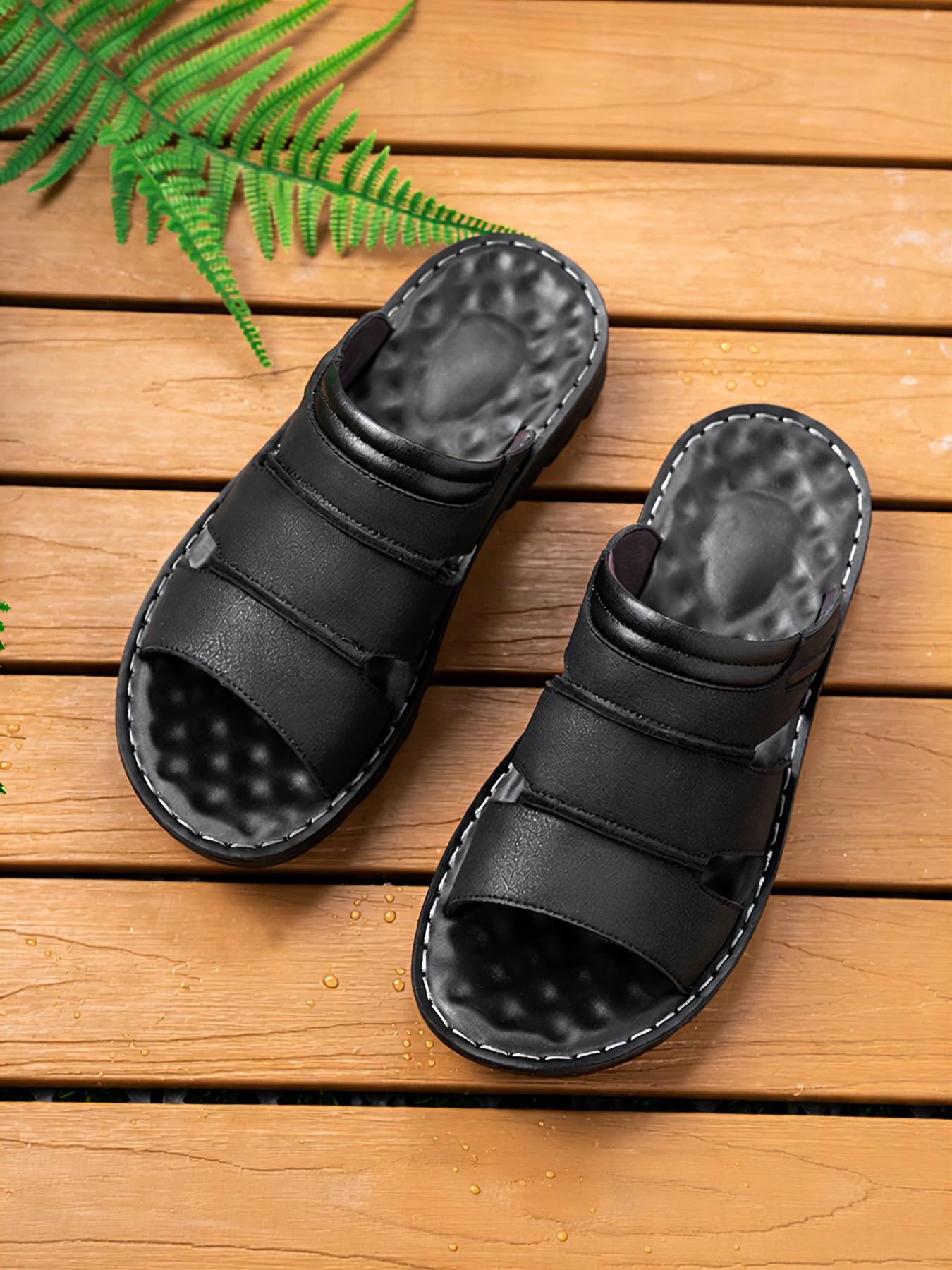 Classic Men's Slip-On Sandals, Flexible Sandals, Multi-Strap Design for Support and Flexibility, Ideal for Outdoor Adventures, Travel, or Casual Office Use