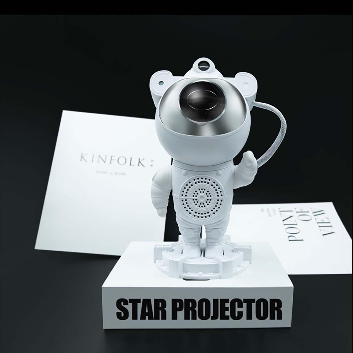 Astronaut Northern Lights Aurora Projector with Bluetooth Speaker, White Noise Night Light, Galaxy Projector for Kids & Adults, Home Decor Interior