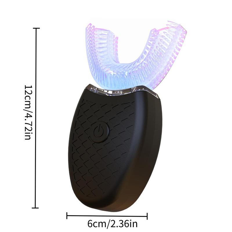 Adult Ultrasonic Electric Toothbrush with U-Shaped Design, 360-Degree Full Mouth Cleaning, IPX7 Waterproof for Effective Oral Hygiene