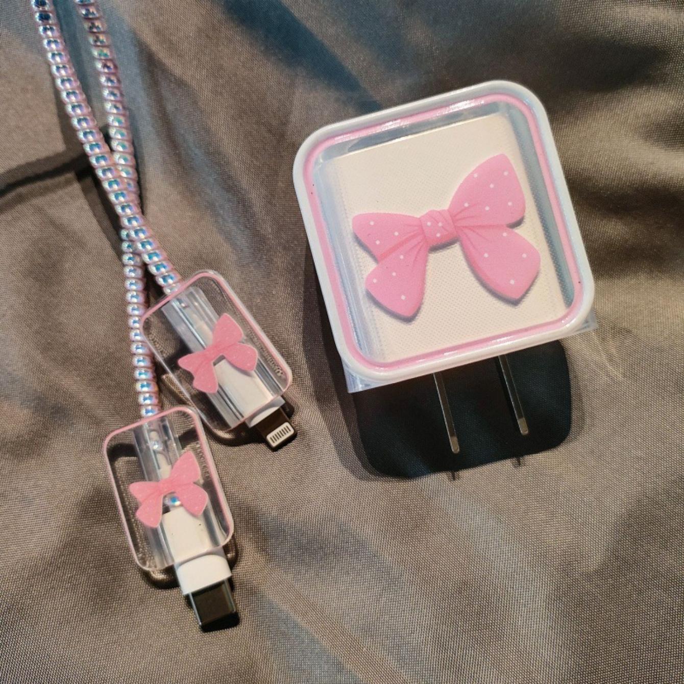 Charger Protector Case with Silicone Strap, Charging Cable Organizer, Compatible with iPhone Accessories, Durable Phone Accessory, Type C Charging, Casing