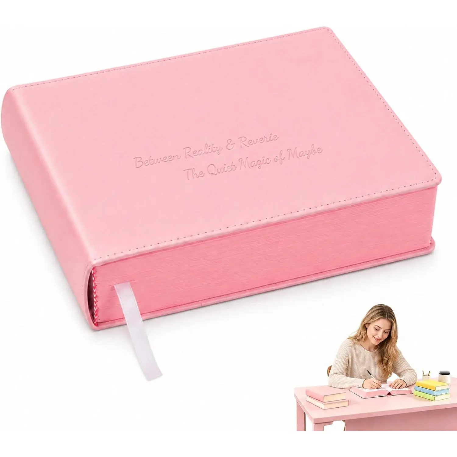 Color Brick Journal A5 720 Pages Hardcover PU Notebook Thick | A5 720-page journal, thick 1.77 in hardcover, 80gsm bleedproof paper, PU cover, color pages for aesthetic writing