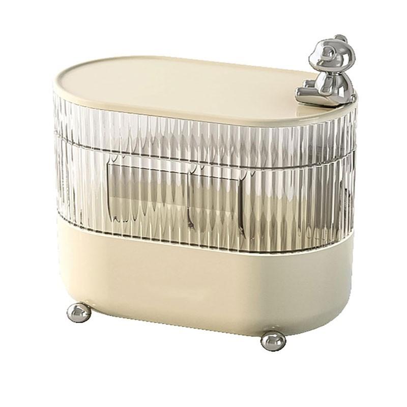 Rotating Makeup Storage Box, Divided Layer Storage, Skincare Organizer, Bathroom Storage, Multifunctional Desktop Box, Dustproof Moisture-Proof