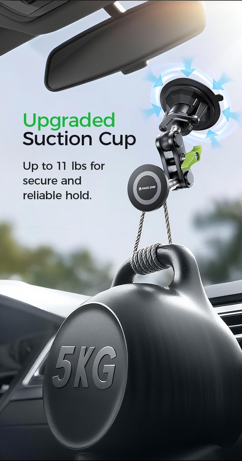 MAGIC JOHN High Performance Ultra Durable Car Phone Holder Easy Install