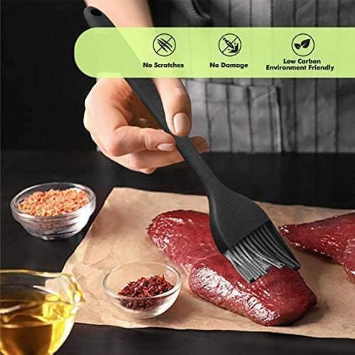 Pastry Basting Brush - 2 count 10 + 8 in Heat Resistant Brush for Baking Cooking ,  Kitchen Brush for Sauce Butter Oil, Stainless Steel Core Design for Barbecue BBQ Grilling