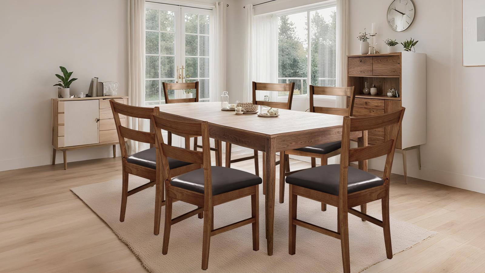 Easy-Going Removable PU Seat Covers Set of 4/6, Christmas Stain Resistant Waterproof Slipcovers with Ties, Washable Chair Cushion Protector for Dining Room, Office, Home