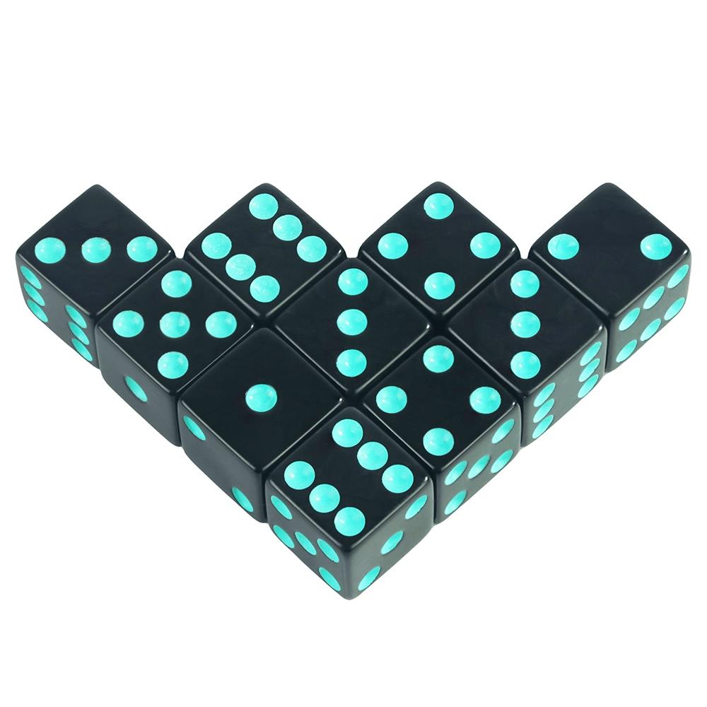 10pcs Acrylic D6 Dice Set, 16mm Standard Size Right Angle Dice, Tabletop Game Accessories, Choking Hazard Warning, No Ca Prop 65, Non-Toxic Material, Durable