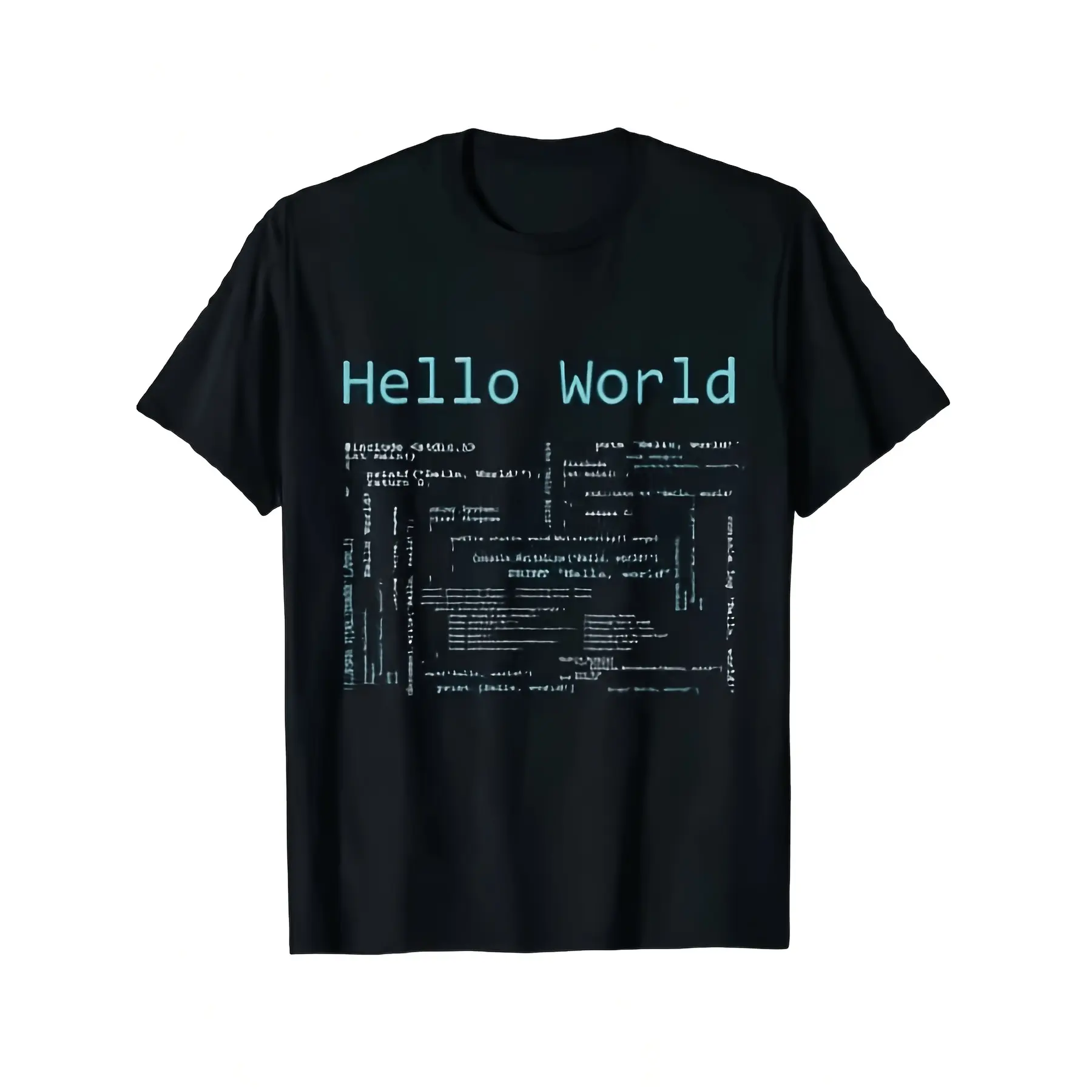 Men'S & Women'S Hello World Programming Language T-Shirt - Retro Computer Code Graphic Tee with C # , Java, Python, Javascript Print - Soft Breathable Casual Shirt for Coders, Programmers, Tech Enthusiasts