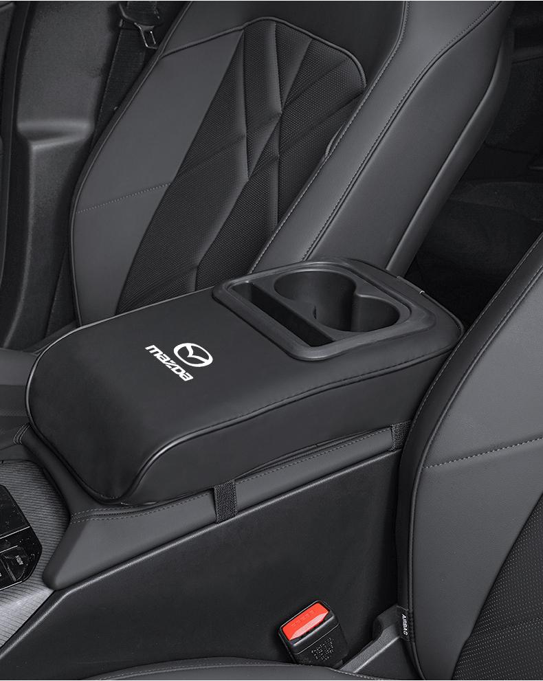 Car Center Console Armrest Pad, Car Armrest Box Mat, Car Armrest Box Cup Holder,For Mazda 2 6 CX-5 CX-80 CX-70 CX-90 MX-30 CX-60 CX-50 CX-30 BT-50 e-TPV CX-3 CX-8 ATENZA CX-9 CX-7 MX-5 Mazda 5 3 RX-8