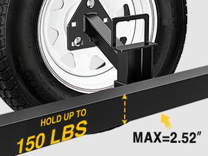 Nilight Spare Tire Carrier Mount Stake Pocket Boat 3-Nuts Trailer Bracket Utility Trailer Accessories Fits 4 & 5 & 6 Lugs Trailer Wheels on 4" 4.5'' 4.75'' 5'' 5.5''and 6'' Bolt Patterns 150 Lbs Outdoor Vehicle dealsforyoudays