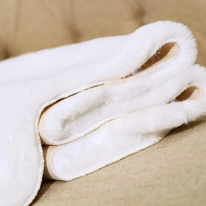 Solid Color Non-slip Floor Mat, Modern Soft Plush Area Rug, Decorative Floor Carpet for Home Living Room Bedroom