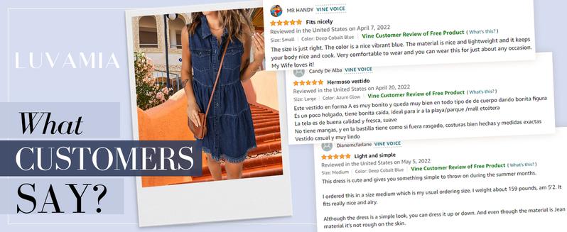 luvamia Jean Dress Women's Casual Summer Lapel Sleeveless Button Down Short Denim Jean Dress luvamia Jean Dress Women's Casual Summer Lapel Sleeveless Button Down Short Denim Jean Dress