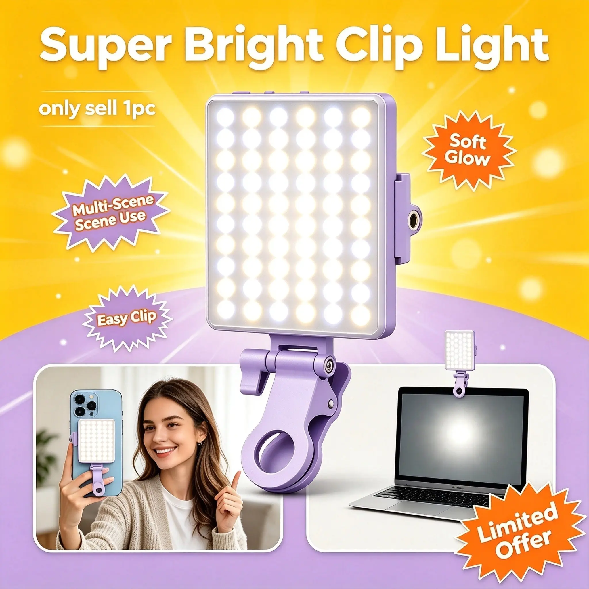 Luxury LED Photography Light, Universal High-Definition Softbox, Ideal for Live Streaming, Professional Portrait Lighting