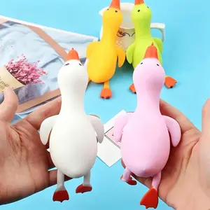 Cute Duck Squeeze Fidget Toy Soft Stretchable Stress Relief Toy Portable Squishy Decompression Toy For Daily Anxiety Relax