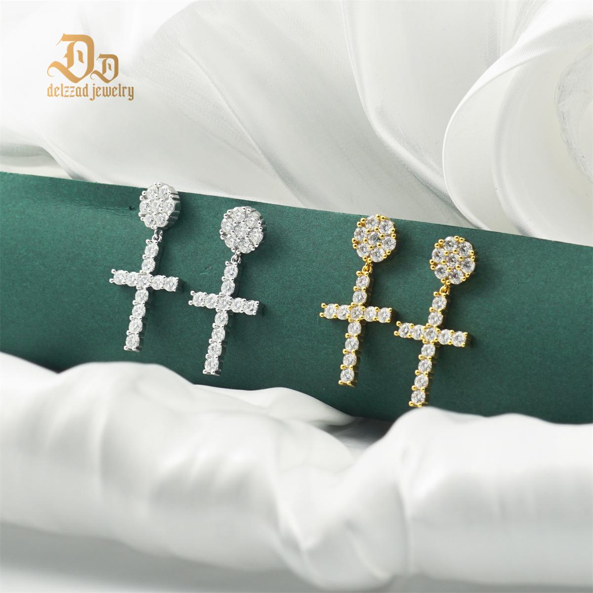 Delzzad Studded Cross Dangle Earrings S925 VVS Synthetic Moissanite Hip Hop Earrings Jewelry Perfect Birthday Mother’s Day Christmas Gift for Men Women Silver Earrings Golden Earrings Wedding Set Springtok Delzzad Studded Cross Dangle Earrings S925 VVS Synthetic Moissanite Hip Hop Earrings Jewelry Perfect Birthday Mother’s Day Christmas Gift for Men Women Silver Earrings Golden Earrings Wedding Set Springtok