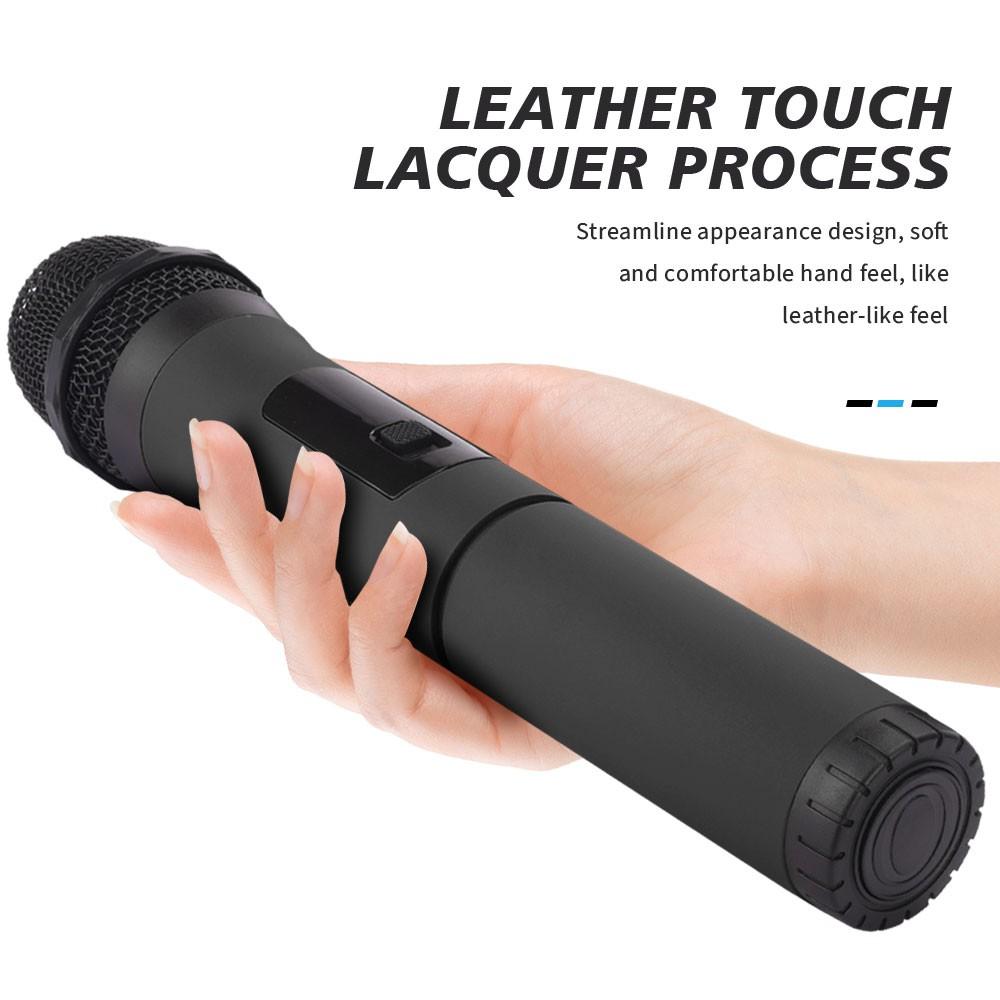 LMBGM W-2 Professional Wireless Microphone System USB Rechargeable Includes 1 Handhed Conference Settingsld Microphone and 1 Beltpack Transmitter (with 1 Headset Microphone) Ideal for Home Karaoke, Portable Outdoor Singing Performances, Stage Shows