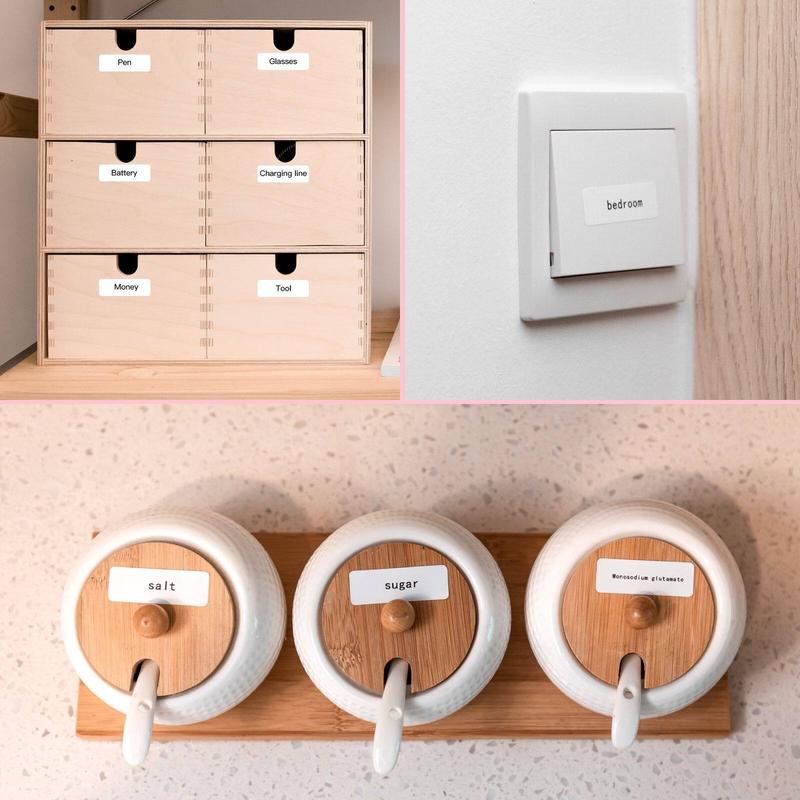 Phomemo D30 Printer Thermal Label Paper,Barcode Price Size Name Blank Labels Waterproof Tear Resistant for Home Organizer Supermarket Store Catering