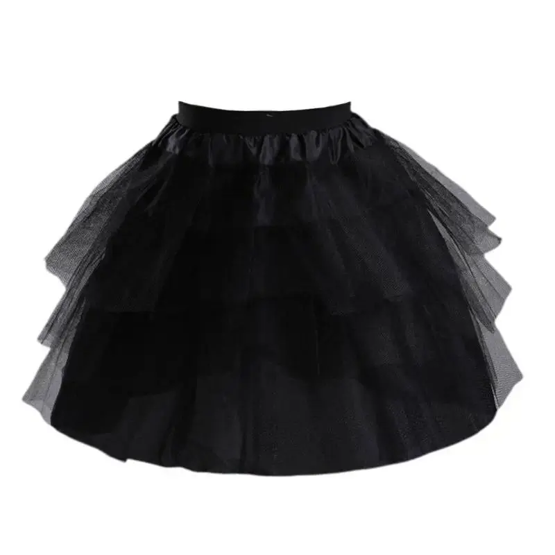 Lolita Pettiskirt Cosplay Maid Wear Short no Hoops Petticoat Girls Ballet Mesh Yarn Skirt Petticoats